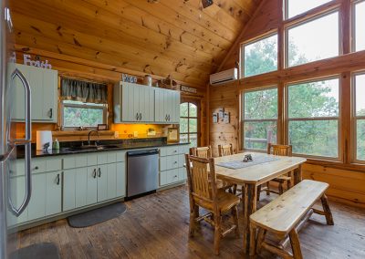 Kitchen 1 Clear Sky Ridge Cabin Rentals Near Wolf Pen Gap In Mena Arkansas