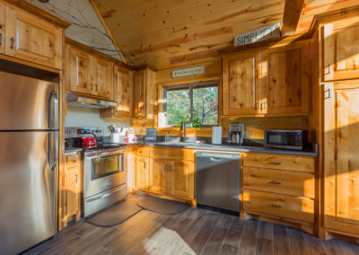Kitchen 1 Hideaway At Clear Sky Ridge Cabin Rentals Near Wolf Pen Gap In Mena Arkansas