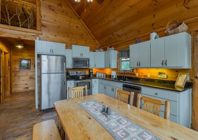 Kitchen 3 Clear Sky Ridge Cabin Rentals Near Wolf Pen Gap In Mena Arkansas 1