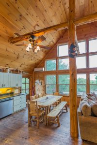 Kitchen 5 Vertical Clear Sky Ridge Cabin Rentals Near Wolf Pen Gap In Mena Arkansas