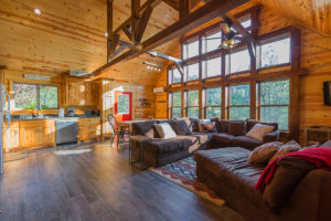Living Area 3 Hideaway At Clear Sky Ridge Cabin Rentals Near Wolf Pen Gap In Mena Arkansas