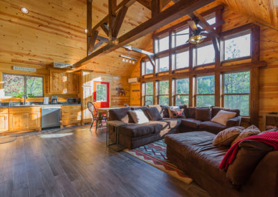 Living Area 3 Hideaway At Clear Sky Ridge Cabin Rentals Near Wolf Pen Gap In Mena Arkansas