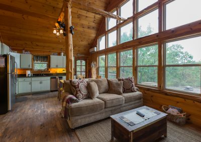 Living Room 1 Clear Sky Ridge Cabin Rentals Near Wolf Pen Gap In Mena Arkansas 1