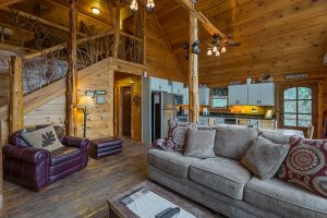 Living Room 3 Clear Sky Ridge Cabin Rentals Near Wolf Pen Gap In Mena Arkansas