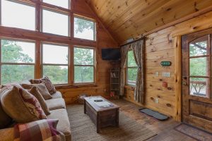 Living Room Area 2 Clear Sky Ridge Cabin Rentals Near Wolf Pen Gap In Mena Arkansas 1
