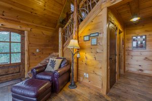 Stairway And Entry 2 Clear Sky Ridge Cabin Rentals Near Wolf Pen Gap In Mena Arkansas